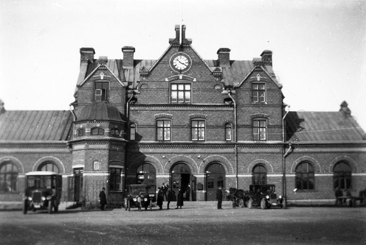 Järnvägsstationen 1925.