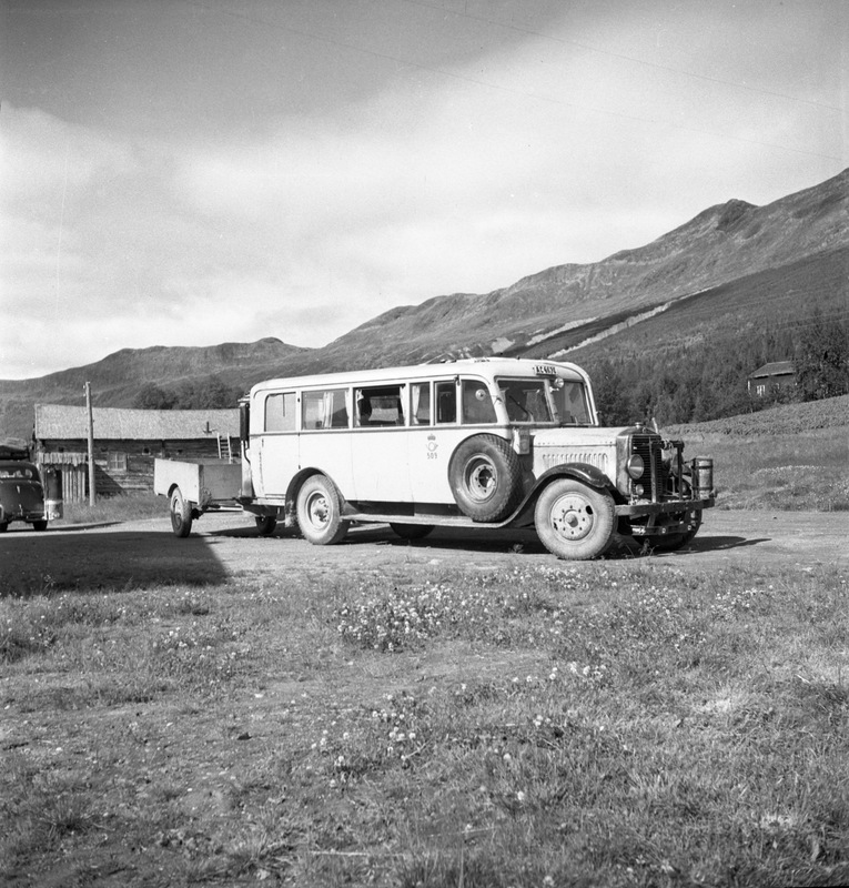 Postbussen Kittelfjäll 1945