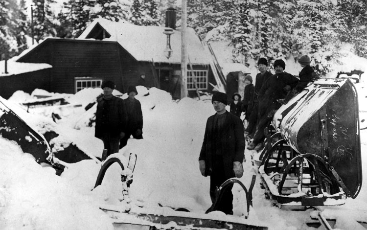 Inlandsbanan byggs 1916. Axel Sandström, Ossian...