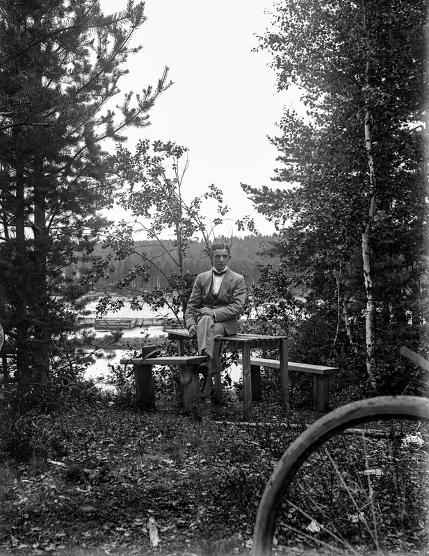 Edvin Norman vid Solvik augusti 1921