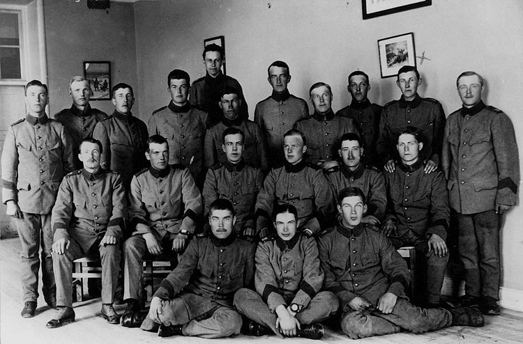 Gruppbild från Norrbottens Regemente Boden.1910...