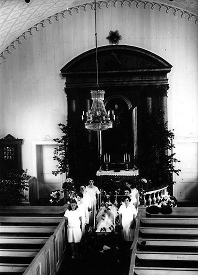 Johan Öhrmans begravning 1929 i Örträsk kyrka. ...