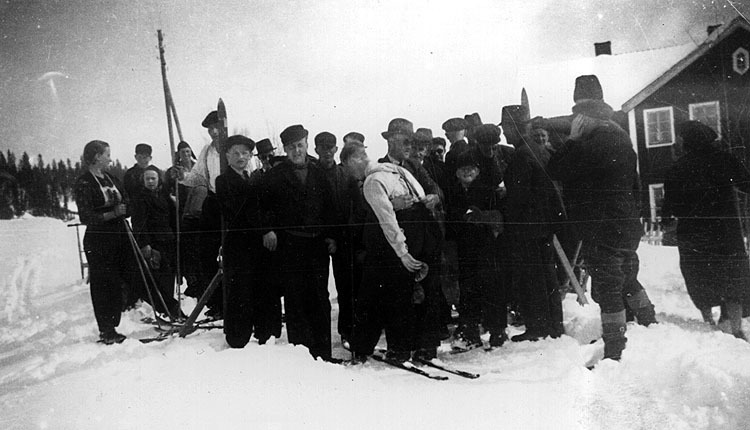 Skolgården, skidtävling 1939.