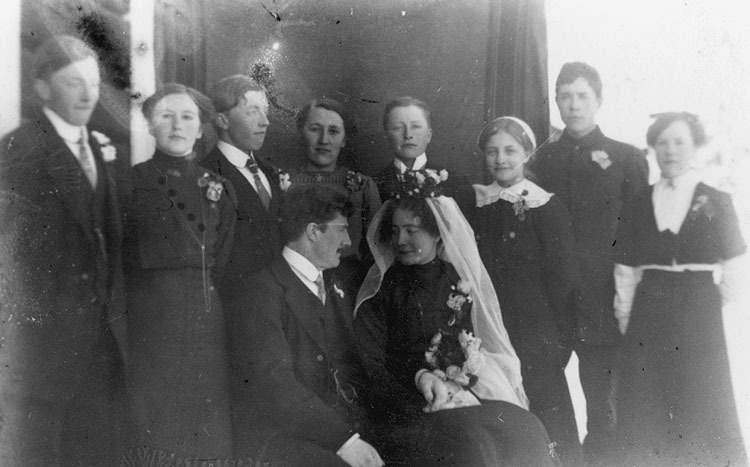 Albert och Josefina Grundströms bröllop.