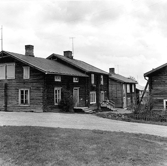 Kyrkstaden i Vilhelmina. Hus G och H. Juni 1967.