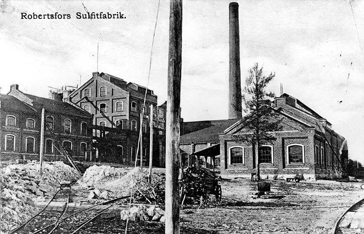 Sulfitfabriken i Robertsfors i början av 1900-t...
