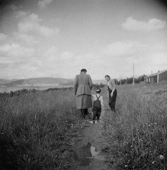 Från Lövberg, innan landsvägen kom till byn, 1949.