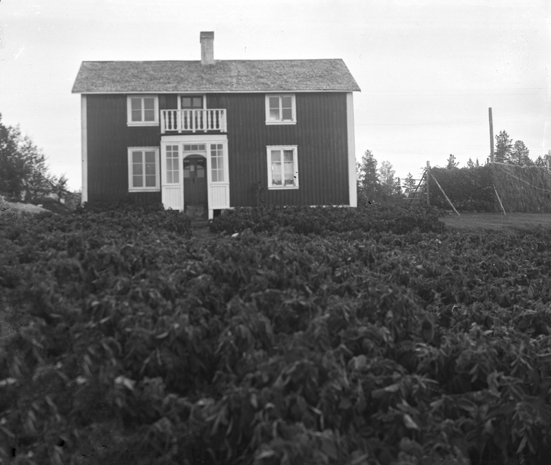 O.F Johanssons första gård i Slussfors, uppförd...