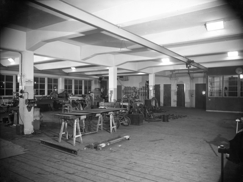 Tillbyggnad av masonitefabriken i Rundvik 1940