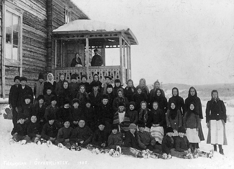 Folkskolan i Västbyn, Överklinten, år 1905. Sko...