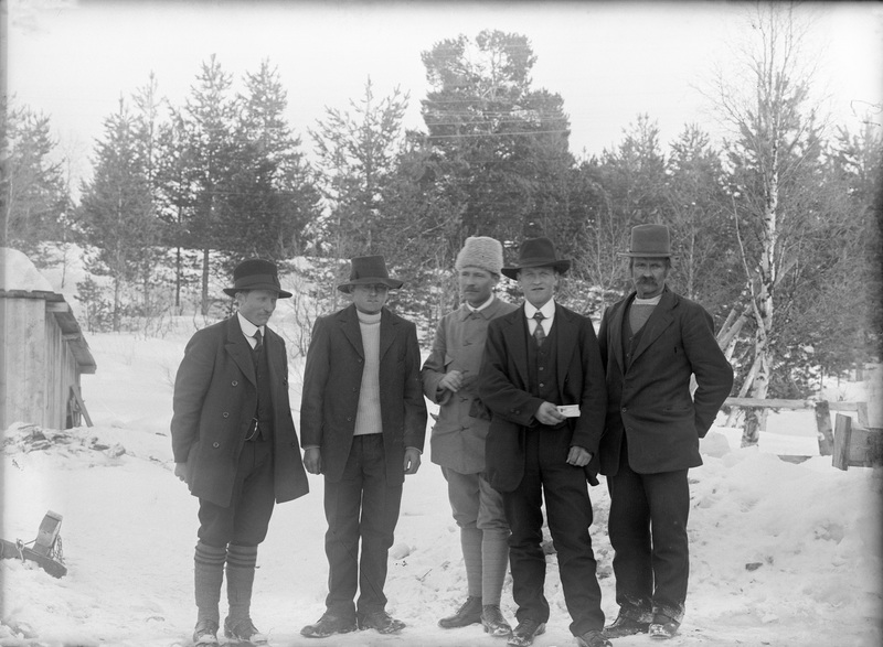 Från vänster: Johan Karlsson, Saxnäs,  Gottfrid...