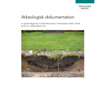Smeds, Ronny 2008. - Arkeologisk dokumentation av gropanläggning invid Backens kyrka, Umeå stads socken, Umeå kommun, Västerbottens län.