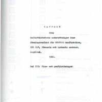Bergengren, Kerstin. 1961. - Rapport över kulturhistoriska undersökningar inom dämningsområdet för Rusfors kraftstation, Ume älv, Stensele och Lycksele socknar, Lappland. 1961. Del 3.