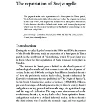 Heinerud, Jans. 2011. - The repatriation of Soejvengelle.
