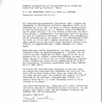 Sundlin, Harald. 1983. - Rapport angående prospektering och provundersökning av område med hypotetiskt möjliga husrester i Åsele.