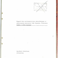 Robertsson, Ann-Marie. 1973. - Rapport över pollenanalytiska undersökningar av arkeologiska provserier från Vojmsjön, Vilhelmina kommun i södra Lappland.