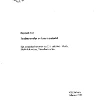 Räihälä, Oili. 1997. - Rapport över Frakturanalys av kvartsmaterial från stenåldersboplatsen raä 335, vid Slind i Medle, Skellefteå socken, Västerbottens län.