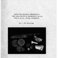 Forsberg, Lennart & Sandström, Lars-Olof. 1989. - Rapport över arkeologisk undersökning av Åsele gamla kyrkstad och marknadsplats, Raä 393, Åsele sn och kn, Lappland, Västerbotten.