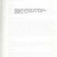 Melander, Jan. 1980. - Rapport över arkeologisk undersökning av fornlämning Raä 899 och 899 b vid Gråtanån, Brännåker 1:10, Vilhelmina sn, Västerbottens län, 1979.