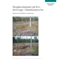 Andersson, Berit. 2005. - Skogsbruksskador på fornlämningar i Västerbottens län. Rapport över 2005 års inventering.
