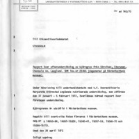 Zachrisson, Inger. 1972. - Rapport över efterundersökning av björngrav från Sörviken, Storuman, Stensele sn, Lappland.