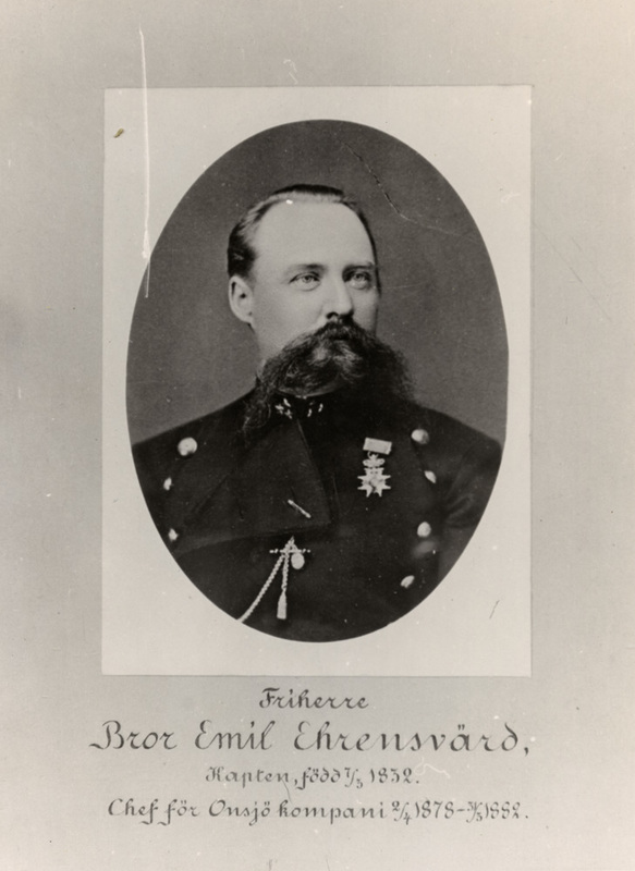 Friherre Bror Emil Ehrensvärd. Kapten, född 7/3...