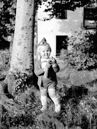 Anders Viktor och Vera Simonssons pojk v träd A...