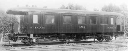 V G J Personvagn 10 Kockums 1874. M 44.
