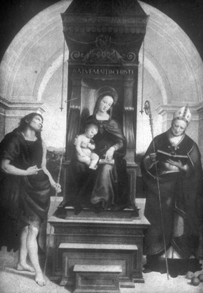 Madonna, Johannes Döparen och St. Nicolaus