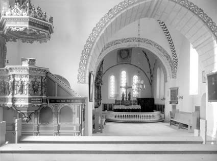 Interiör från Åhus kyrka.
