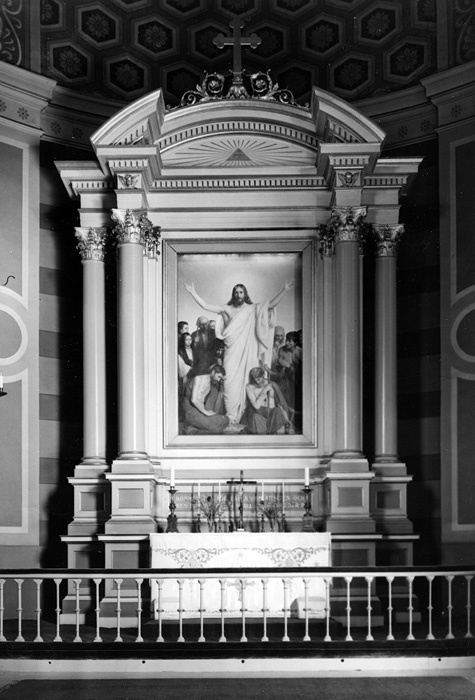 Altaruppsatsen i Sofia Albertina kyrka, Landskr...