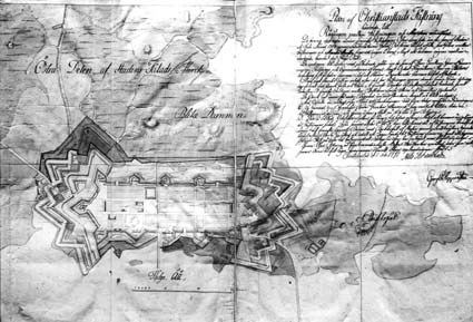 Plan af Christianstads Fästning