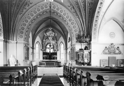 Interiör av Glemminge kyrka.