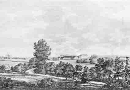 Börringe 1816, från sydväst.