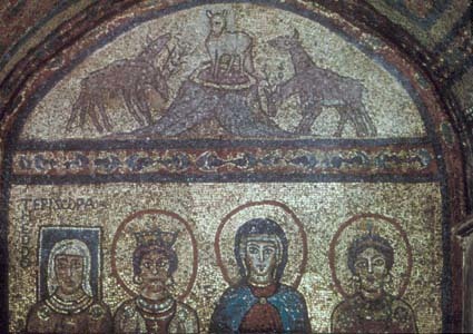 ROM. S Prassede, mosaik. Cap. d.s. Zeno 