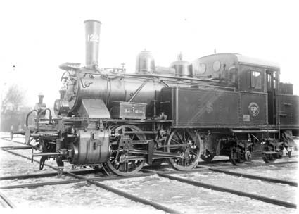 SJ  Lok  W 1229. N o H 1045. Tillverkad 1914.  ...