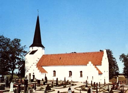 Blentarp kyrka exteriör Lunds stift.