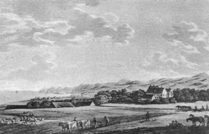 Krapperup, 1817 från söder.