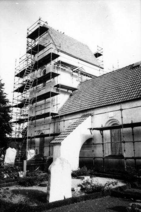 Bonderups kyrka, yttre renovering 1999.