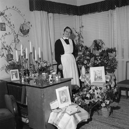 Syster Maja Jönsson, Bromölla, 40-årsdag 1955.