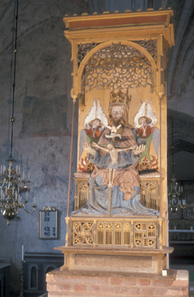 Sankt Olof K:a. Altarskåp. Treenigheten