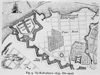 Ny Köpenhamn, planritning av Chr. IV, ur Astrup...