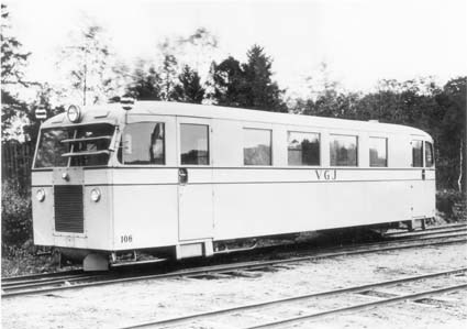 Rälsbuss Nr. 106. N o H  62120. Tillverkad 1934...