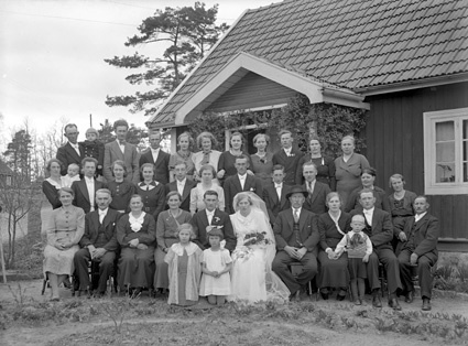 Gösta Ekvalls Värestorp grupp bröllop.