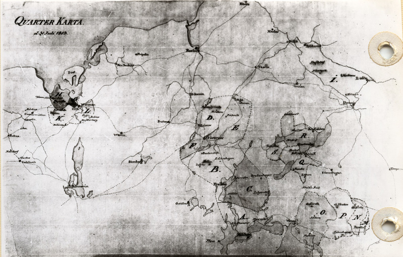 Karta. Quarterskarta 31. juli 1813.