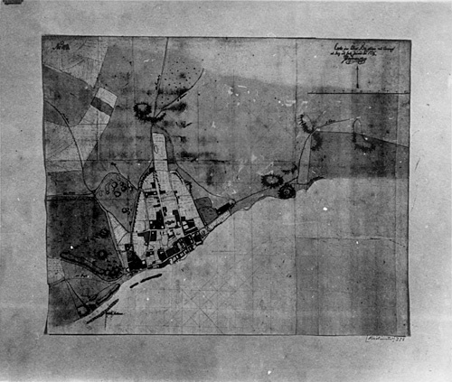 Kartor över Åhus 1776.