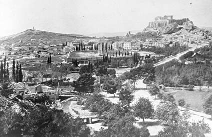 Athen med Akropolis.