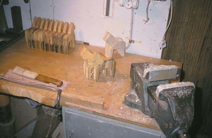 Killeberg 1993. Tillverkning av Göingehästen.