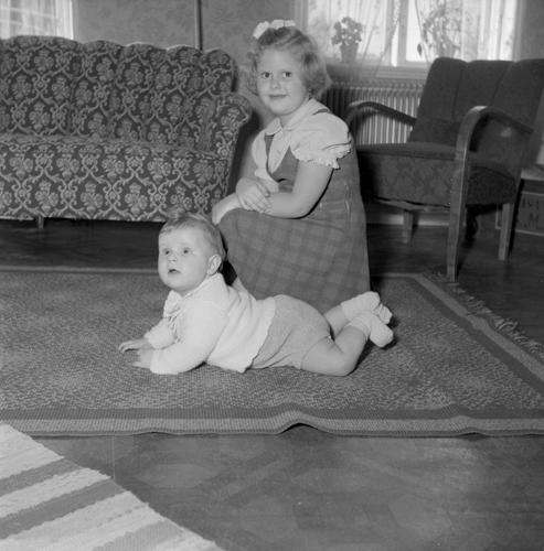 Evert Månsson Familjekort Sankt Olof 1955.