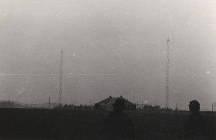 Hörby 1937. Gamla radiostationen vid Hörby.